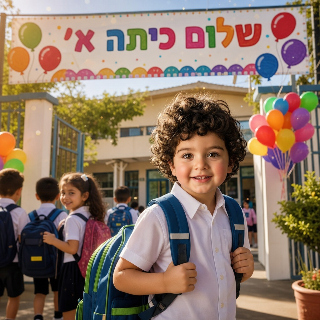 שלום כיתה א - כריכת ספר ילדים אישי