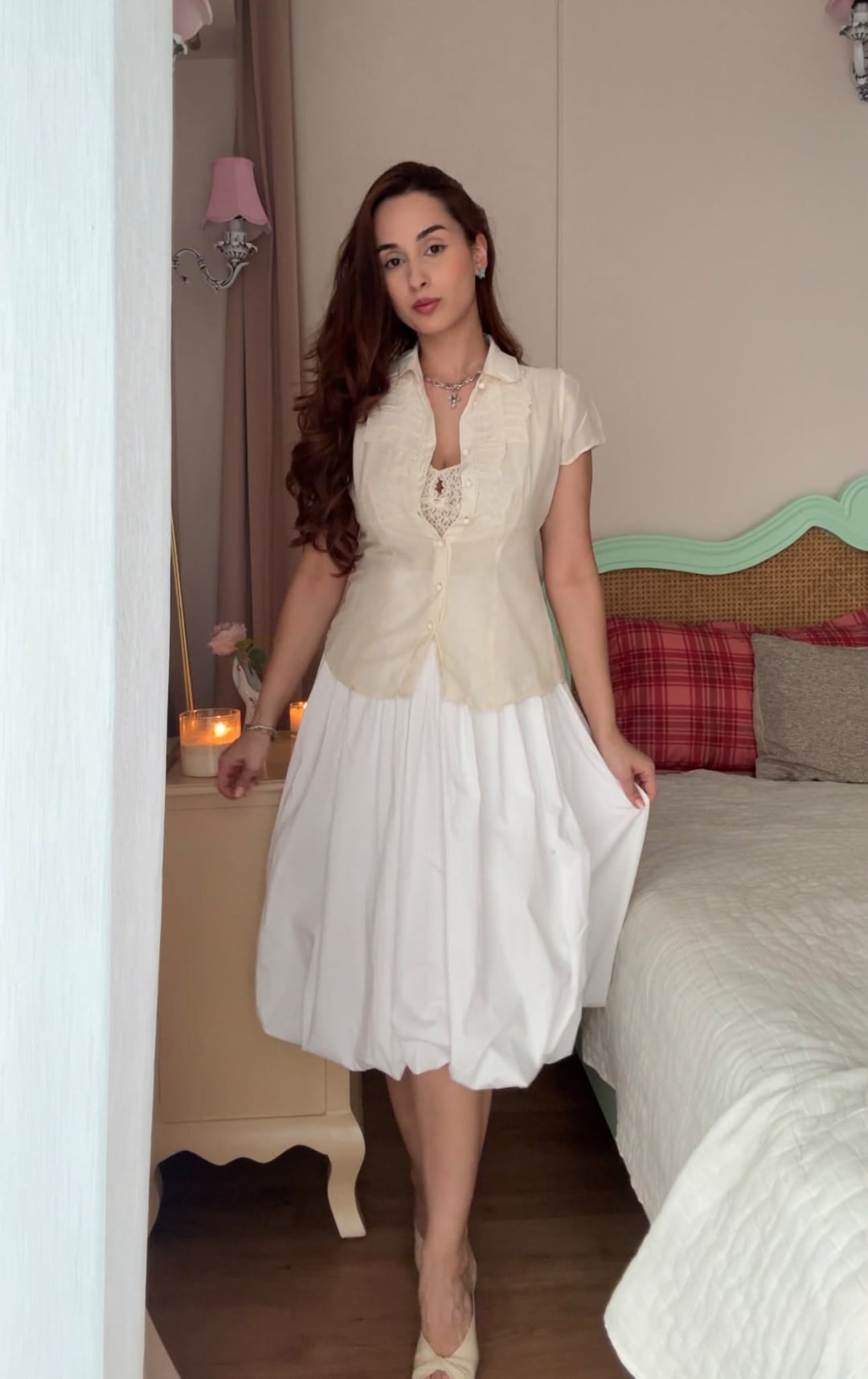 Priya Pathak wearing Ivory Cloud  Bubble Skirt