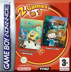 2 Games In 1: SpongeBob SquarePants: SuperSponge & Rugrats Go Wild PAL GameBoy Advance