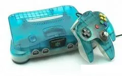 Clear White & Blue Nintendo 64 System JP Nintendo 64