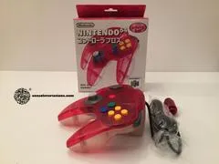 Clear White & Red Controller JP Nintendo 64