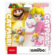 Cat Mario and Cat Peach Double Pack Amiibo