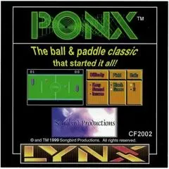 Ponx [Homebrew] Atari Lynx