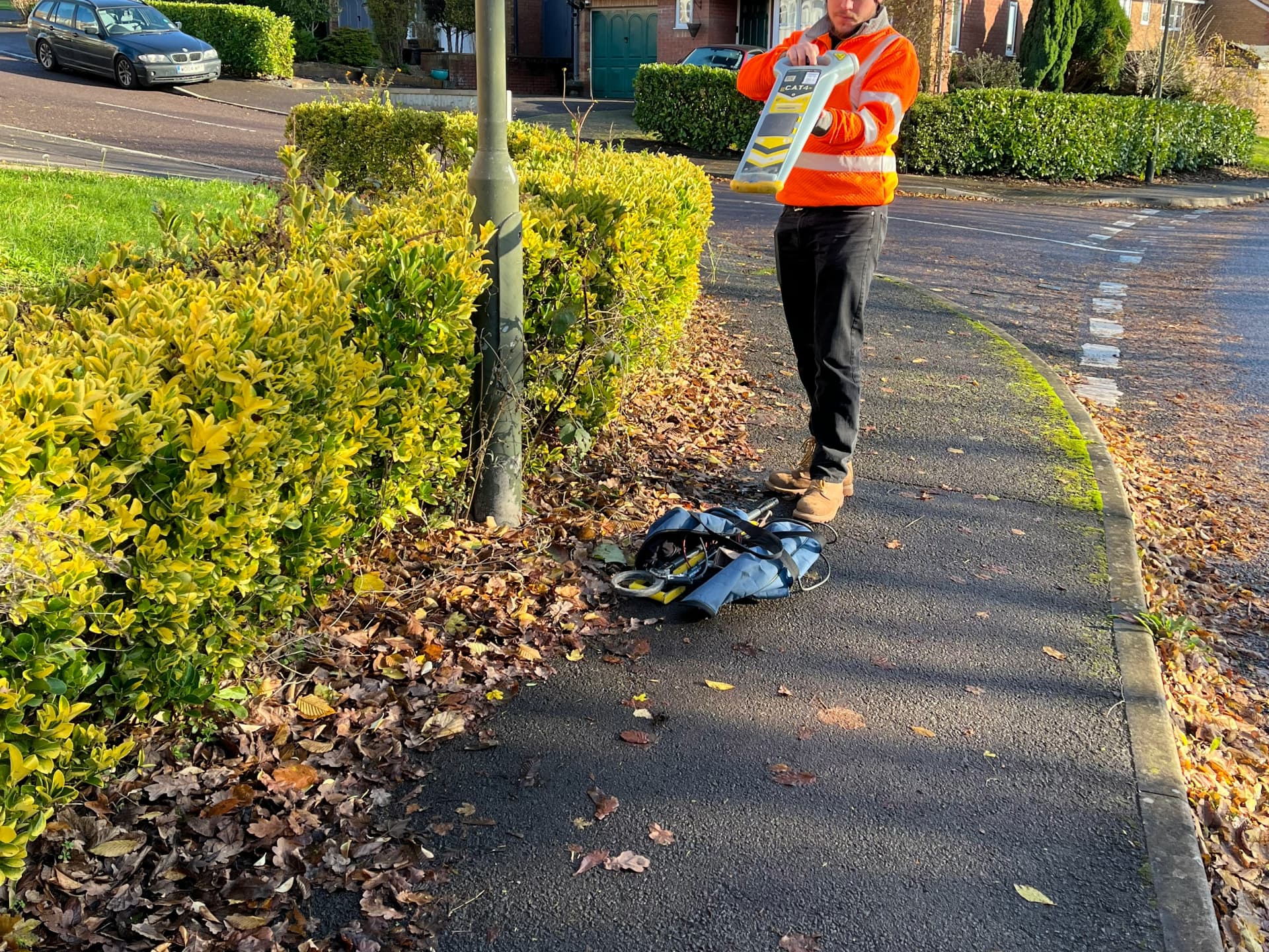 Team completing utility avoidance course
