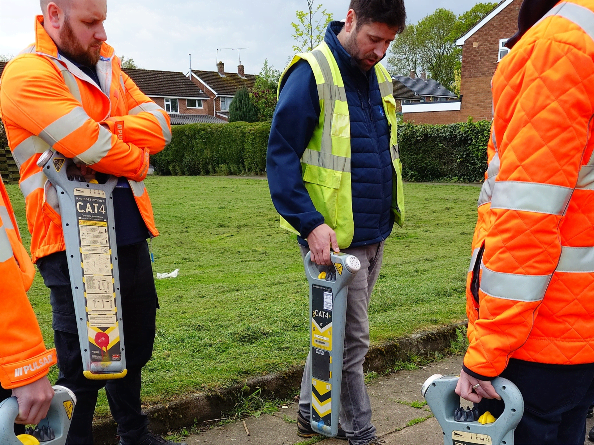 Delegates practising utility location techniques