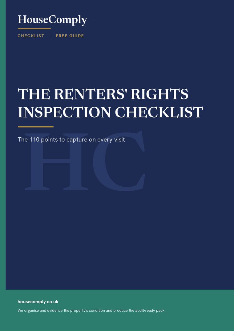 Cover: The Renters' Rights Inspection Checklist — 110 points
