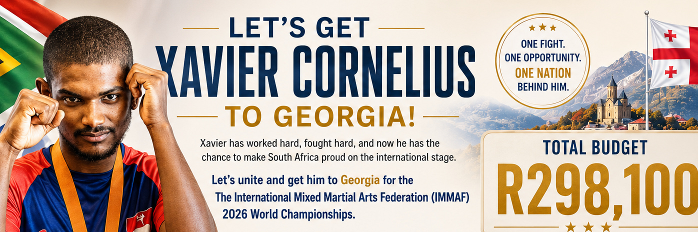 Come on South Africa, Let’s get our Champ, Xavier Cornelius, to Georgia!