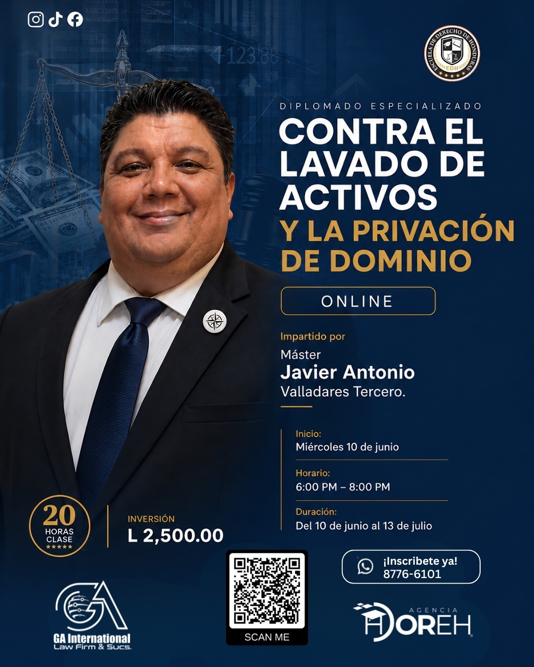 Diplomado Especializado Contra el Lavado de Activos y la Privación de Dominio