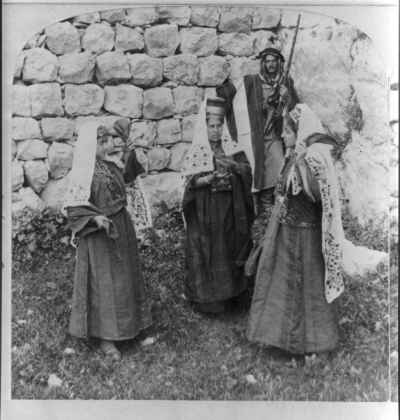 Palestinian Girls Dancing in Traditional Dress, Bethlehem 1900