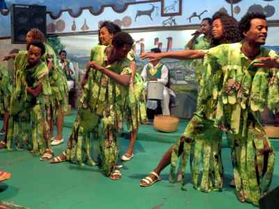 Ethiopian Folk Dancers, 2000 Habesha Restaurant Addis Ababa