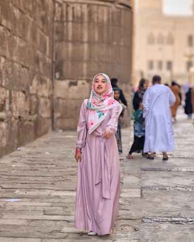 Little Girl Dressed for Eid Prayer at Sultan Hassan Mosque