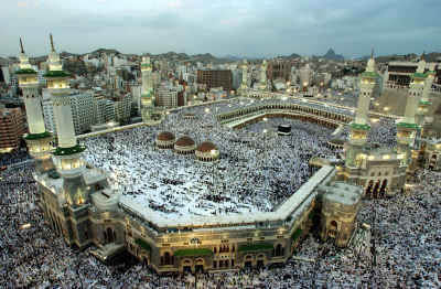 Masjid Al-Haram Aerial View, Mecca Saudi Arabia