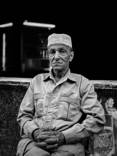Elderly Egyptian Man Portrait, Al-Darb Al-Ahmar Cairo
