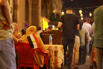 Egypt World Cup Match Street Viewing, Al-Gamaliya Cairo