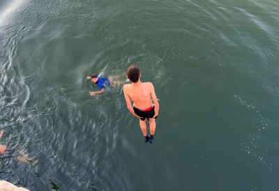 Children Swimming in Nile at Al-Qanater Al-Khayreya