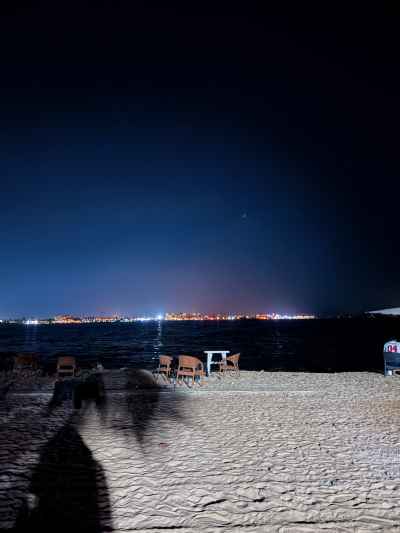 Al-Nawras Beach Night View, Ismailia Egypt