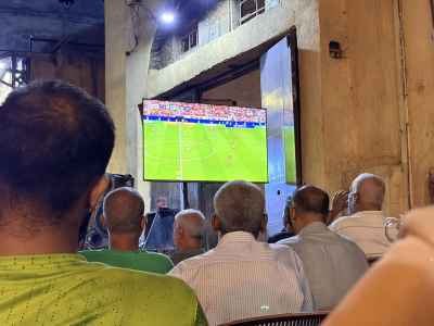 Residents Watching Football Match, Al-Gamaliya Cairo
