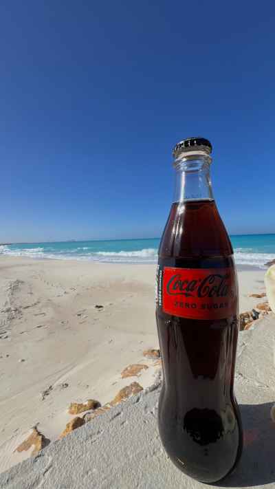 Coca-Cola Zero Bottle on North Coast Beach, Marsa Matruh