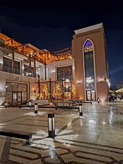 Modern Arabic Dining Venue at Night, Sheikh Zayed