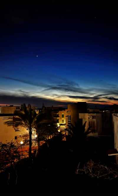 Night Sky Over Green Beach Village, Al-Alameen City
