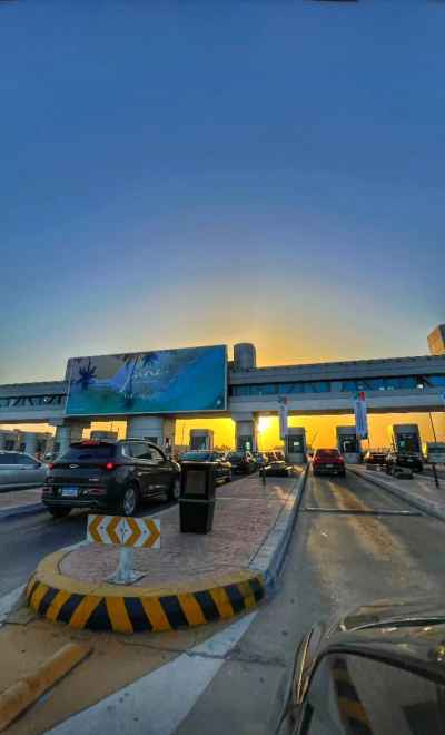 Alexandria Highway Toll Gate at Sunset, Egypt