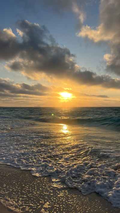 Mediterranean Sea Sunset at Green Beach Alexandria