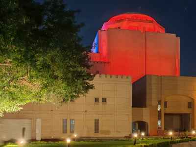 Cairo Opera House Illuminated at Night, Zamalek