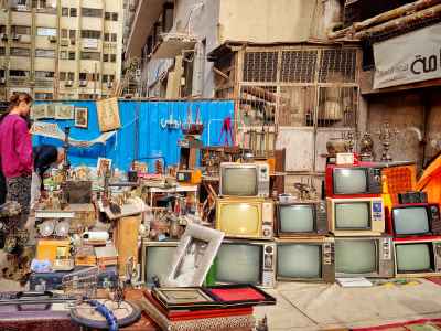 Vintage Electronics and Antiques at Diana Market, Cairo