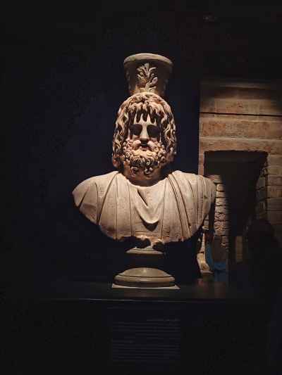Serapis Marble Bust with Modius, Greco-Roman Museum Alexandria