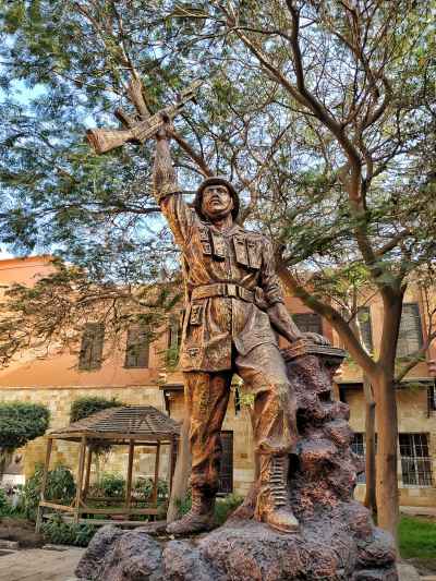 Egyptian Soldier Memorial Bronze Statue, Saladin Citadel Cairo