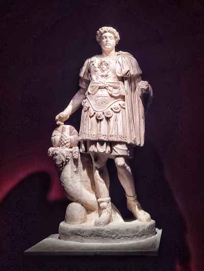 Roman Emperor Marble Statue, Greco-Roman Museum Alexandria