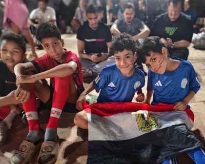 Young Egyptian Fans Wave Their Flag Before Egypt vs Belgium – FIFA World Cup 2026