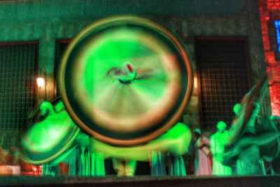 Tanoura Whirling Dance Long Exposure, Wikala Al-Ghouri Cairo