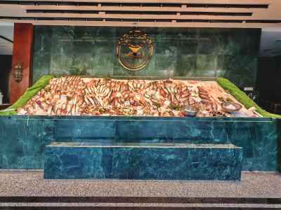 Fresh Fish Display Counter at Al-Akramin Seafood Restaurant Cairo
