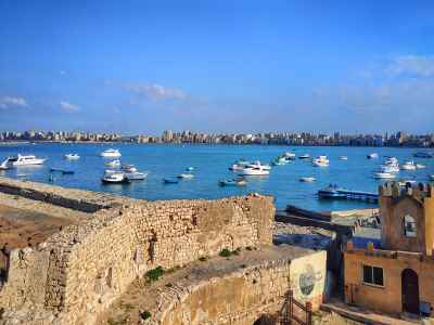 Alexandria Eastern Harbor Panorama from Qaitbay Citadel Walls