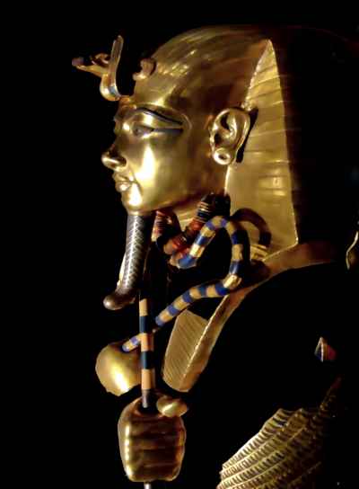 Tutankhamun Golden Coffin Side View, Egyptian Museum Cairo