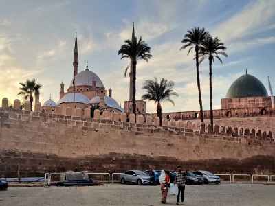 Saladin Citadel Walls with Mohamed Ali and Suleiman Pasha Mosques