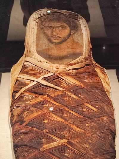 Roman Mummy with Fayum Portrait Panel, Greco-Roman Museum Alexandria