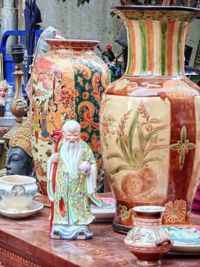 Antique Asian Porcelain Vases and Figurines, Cairo Market