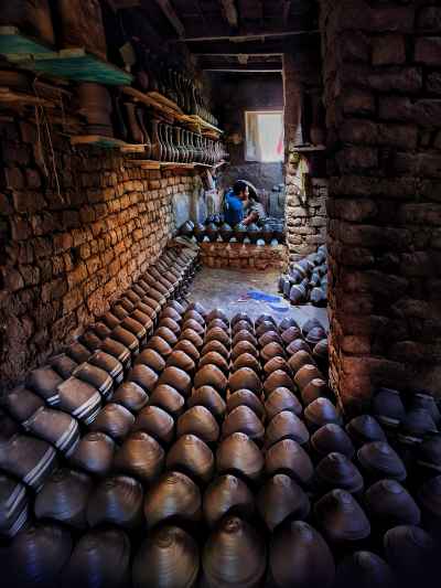 Unfired Clay Pottery Storage Workshop, Garris Village Monofeya