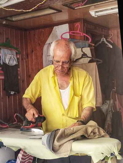 Elderly Clothes Ironing Craftsman, Kom El Dikka Alexandria