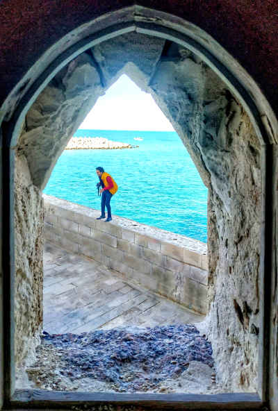 Photographer on Qaitbay Citadel Walls, Alexandria
