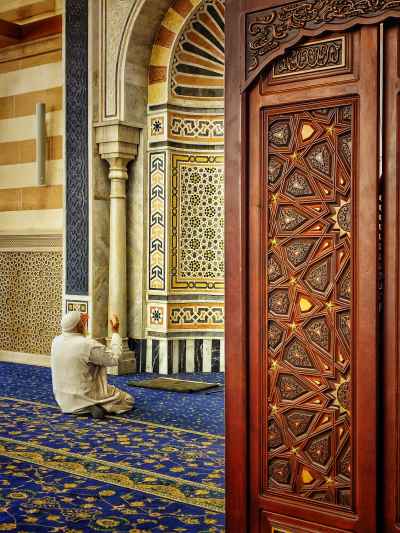 Man Praying Toward Qibla, Al-Sayyida Zaynab Mosque Cairo