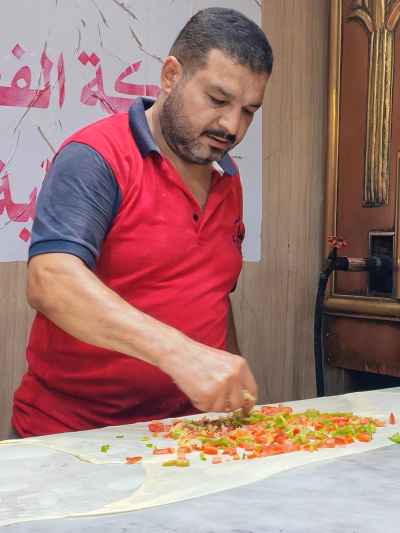 Fatayer Filling First Layer, Al-Hussein Cairo