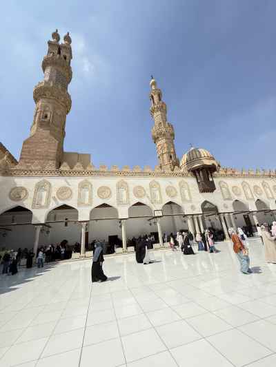 Al-Azhar Mosque Courtyard During Friday Prayer, Cairo