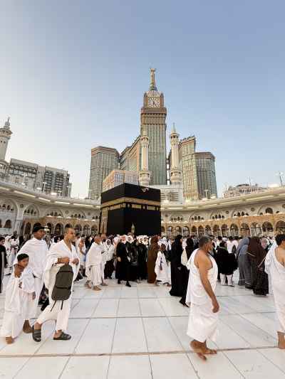Pilgrims Performing Tawaf Around the Kaaba, Mecca