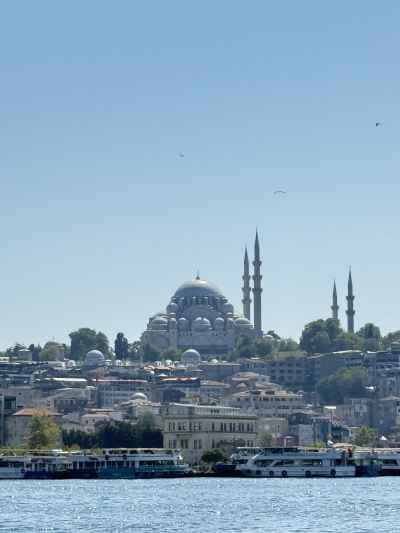 Süleymaniye Mosque Skyline View from Bosphorus, Istanbul