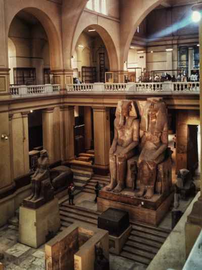 Egyptian Museum Main Hall, Pharaonic Statues, Cairo