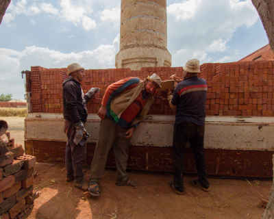 Brick Factory Workers Loading Transport Truck, Al-Qanater