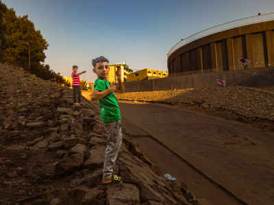 Boys Playing with Kites, Sayeda Zeinab Cairo